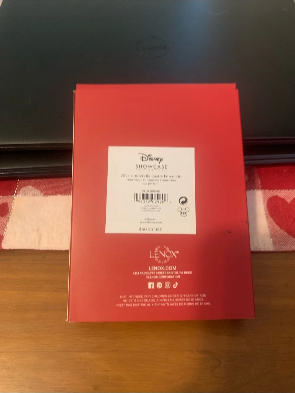 Disney Showcase Collection -2024 Conderella Castle Christmas Ornament by Lenox